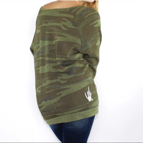 Creep Street See You in Hell Camo Sweatshirt - Size Small - Picture 3 of 15